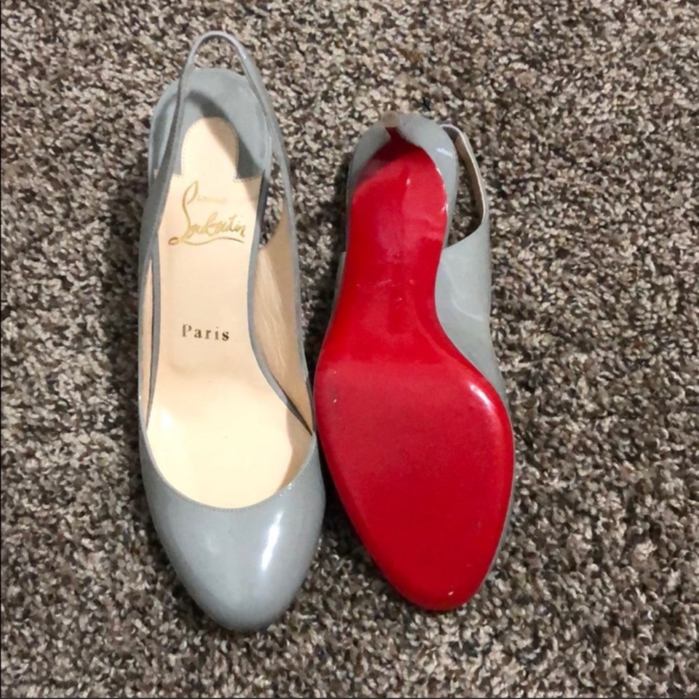 Grey Christian louboutin heels